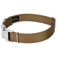 thumbnail image 5 of Country Brook Petz® Vibrant 10 Color Selection - Medium Premium Nylon Dog Collar - 1 inch Wide - Coyote Tan, 5 of 7