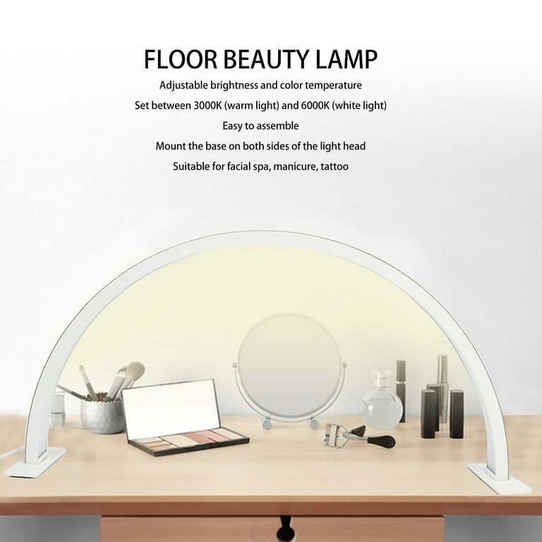 Half Moon Nail Desk Lamp 28 Inch 3000K To 6000K Dimmable LED Half Moon Light  NEW