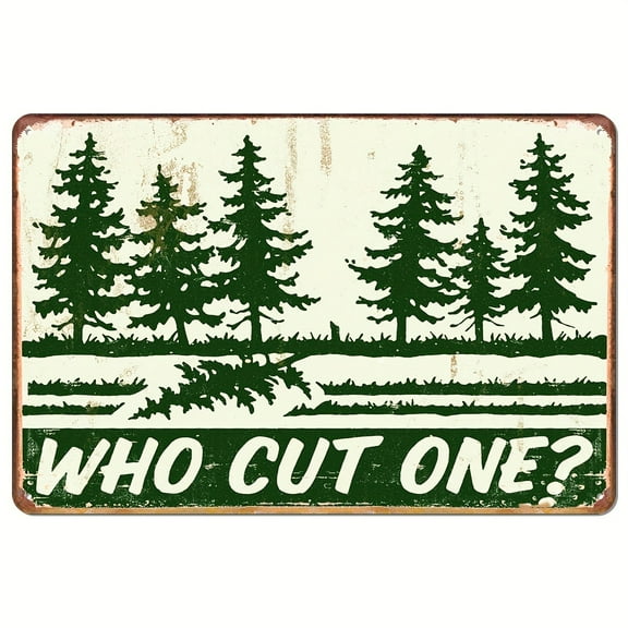 Who Cut One Retro Metal Tin Sign 8x12inch