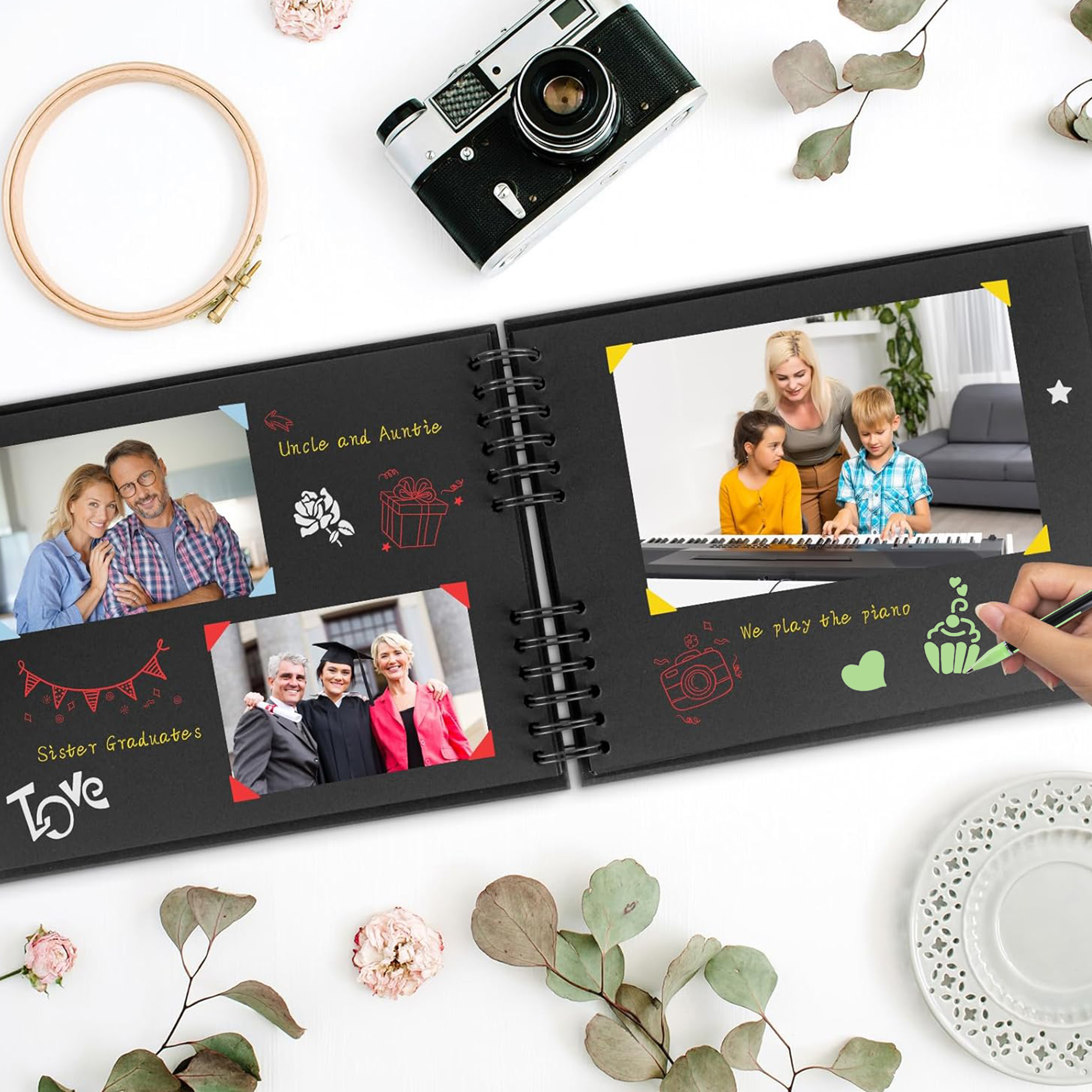Yalumo 80-Page Scrapbook Album 11.3 x 8.5 Inch photo 3