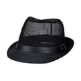 thumbnail image 2 of Panama Hats for Men Women Summer Lightweight Breathable Mesh Sun Hat Fedora Trilby Hats, 2 of 4