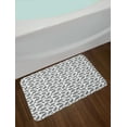 thumbnail image 2 of Acorn Bath Mat, Elaborated Engraving Style Pattern of Oak Leaves and Acorn Print, Plush Bathroom Decor Mat with Non Slip Backing, 29.5" X 17.5", Charcoal Grey and White, by Ambesonne, 2 of 2