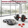thumbnail image 4 of Leumius Adjustable Dumbbell Set,66LBS 4-in-1 Adjustable Weights Dumbbells, Barbell, Kettlebells with Anti-slip Silicone Grip,Weight Set for Home Gym Suit both Men and Women,Black, 4 of 9