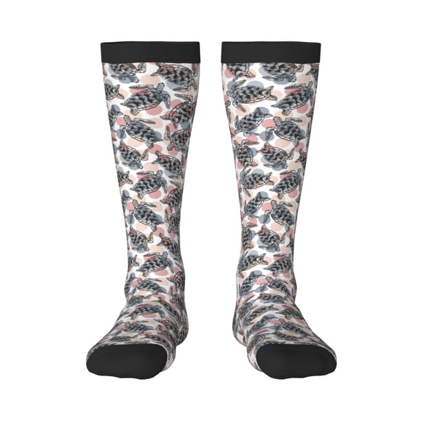 Balery Turtle Calcetines novedosos Calcetines deportivos Calcetines hasta la rodilla Calcetines de algodón Calcetines originales y geniales