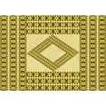 thumbnail image 1 of Ahgly Company Tapis d'Intérieur Lavables en Machine Rectangle Transitionnel Vert Jaune Foncé, 2' x 3', 1 of 7