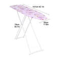 thumbnail image 5 of Large Foldable Ironing Board for Family & Quilting, 42" Full Size Ironing Surface with 4 Height Adjustments, Breathable Linen Cover, Collapsible for Narrow Closet Storage - Pink, 5 of 9