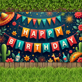 thumbnail image 6 of Colorful Decoration Fiesta Birthday Banner Polyester Material Celebration Banners for Birthday Party Indoor Outdoor Event, 6 of 7