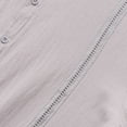 thumbnail image 7 of UVEASISHA Mens Summer Linen Shirts Casual Short Sleeve Button Down Shirt Classic Fit Lightweight Collarless Beach Shirts Stylish Tops Gray XXL, 7 of 7