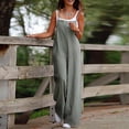 thumbnail image 2 of TNOBHG Women Jumpsuit Women Summer Jumpsuit Backless Sleeveless Wide Leg Loose Fit Full Length Casual Jumpsuit, 2 of 8