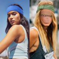 thumbnail image 3 of Banda elástica para el cabello deportiva de color sólido de estilo europeo y americano, banda para el cabello de borde ancho para yoga, diadema que absorbe el sudor, diadema de moda,, 3 of 6