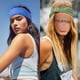 thumbnail image 3 of Banda elástica para el cabello deportiva de color sólido de estilo europeo y americano, banda para el cabello de borde ancho para yoga, diadema que absorbe el sudor, diadema de moda,, 3 of 5