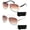 Black & White 2 Pairs, variant on Aviator Style Modern Design Fashion Sunglasses for Men and Women