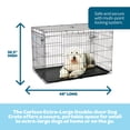 thumbnail image 2 of Carlson Secure and Compact Double Door Metal Dog Crate, For Extra Large Breeds Up To 120 Pounds, Includes Divider Panel and Removable Pan, Black, 2 of 12