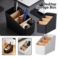 thumbnail image 7 of Remote Control Holder for Table, 3-Compartment Desk Organizer for Remote Controls, Pens, Keys, Phone and Makeup, 7 of 7