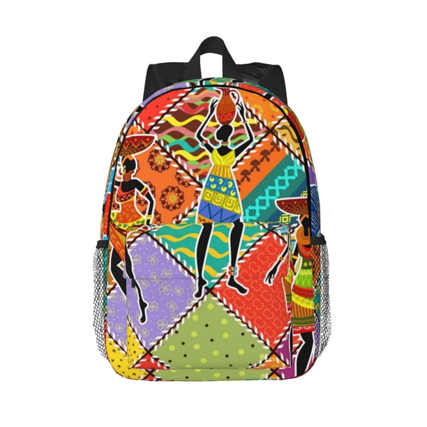 Easygdp Dancing African Womans Mochila Ligera de 15 Pulgadas para Estudiantes, Mochila Cómoda para la Escuela y Viajes, Correas Ajustables