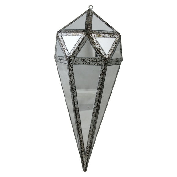 Northlight 10.5" Geometric Drop Christmas Ornament - Gray