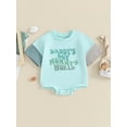 thumbnail image 2 of Bagilaanoe Newborn Baby Girl Boy Summer Rompers Print Short Sleeve Bodysuits 3M 6M 12M 18M Infant Casual One Piece Short Jumpsuit, 2 of 7