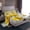 Yellow, variant on Homewish Blue Flower Floral Twin Sheet Sets for Women, Fashion Marble Artwork Twin Fitted Sheet, Splash Watercolor Flat Sheet, Luxury Bedroom Decor, 3pcs