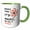 Green/White, variant on 3drose, People Think Its Magic We Call It Physics, Atom Structure,, 11oz Mug