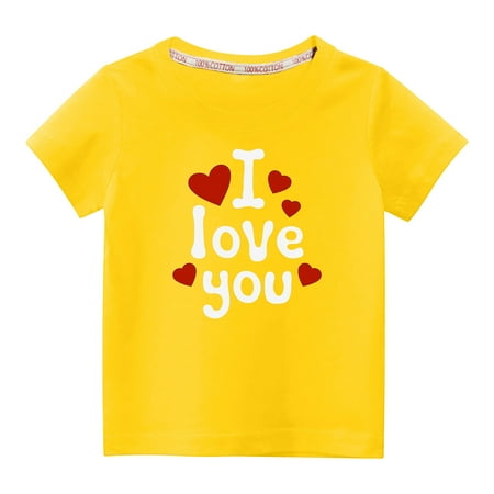 

KBKYBUYZ Baby Girl Summer Outfits Toddler Kids Boys Girls Fashion Cute Round Neck Print Short Sleeve Top On Sale