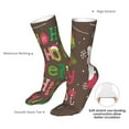 thumbnail image 4 of Goofa Ho Ho Ho Merry Christmas for 16in Socks, Funny Novelty Crazy Design Cotton Socks Sports Socks Knee High Socks For Men, Women,1Pairs - Gift For Working Friends, 4 of 7