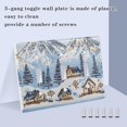 thumbnail image 3 of Yayeee Toggle Light Switch Wall Plate 3-Gang 6.37"x4.48" Decorative Outlet Cover, Winter Village, 3 of 7