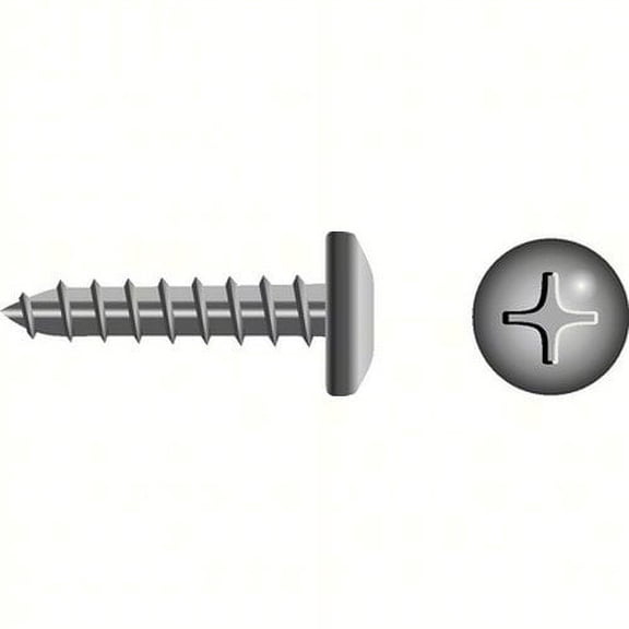 SeaChoice 00891; #10X 2-1/2 Phillips Head Pan Sheet Metal Screw Stainless Steel 50/ Bag