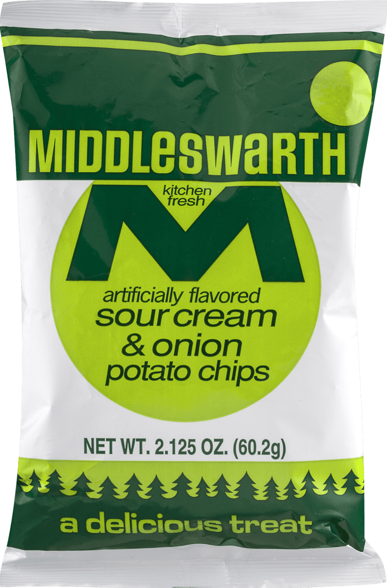 Middleswarth Kitchen Fresh Potato ChipsPack of 12/1.75 oz. Bags (Sour