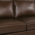 thumbnail image 6 of Noble House Carey Faux Leather 3 Seater Sofa, Dark Brown, 6 of 9
