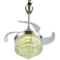 thumbnail image 5 of Miumeov 36 inch Crystal Ceiling Fans with LED Lights 36 Inch Ceiling Fan with Remote Crystal Chandelier Fans with Retractable Blades,3 Color-Change 3 Speeds Invisible Fan Lights, 5 of 7