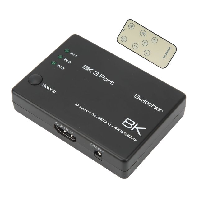 Conmutador de pantalla conmutador de señal de control remoto HDR compatible con 8K 60 Hz para computadora portátil ANGGREK Otros