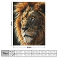thumbnail image 4 of HENGT  Lion Flannel Throw Blanket for Adult Lightweight Super Soft Bed Decorative Blanket as Bedspread Fluffy Warmth Throw for Living Room Sofa Travel, 4 of 6