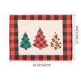 thumbnail image 2 of 2pcs Noël Sets de Table Nain Motif Treillis Tapis de Table Noël, 2 of 7