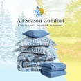 thumbnail image 4 of Southshore Fine Living, Inc. 5-Piece King Size/California King Comforter Set with Acrylic Throw Blanket for Bed, 2 XL Pillow Shams, Throw Pillow Cover, Ultra-Soft Microfiber, Rhythm Blue, 4 of 9