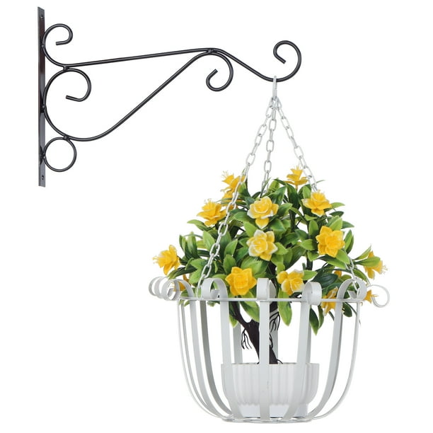 Meterk Hanging Planter Basket Flower Pot Holder Round Iron Wall Vase Container For Indoor Outdoor Garden Décor Patio Com - Outdoor Wall Flower Pot Holders Meterk Hanging Planter Basket Flower Pot Holder Round Iron Wall Vase Container For Indoor Outdoor Garden Décor Patio Com - Outdoor Wall Flower Pot Holders