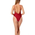 thumbnail image 7 of SAYFUT Women's Slimming Round-Neck One-Piece Swimsuit Bathing Suits Black/White/Gray/Red Wine/Blue/Pink, 7 of 7