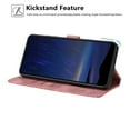 thumbnail image 4 of Leather For Samsung Galaxy S24 FE 5G Case Cherry Blossom Embossed 3-card  Flip Wallet Leather Case With Card Holder Magnetic Closure  Phone Cases Cover,Pink,For Galaxy S24 FE 5G, 4 of 8