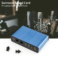 thumbnail image 2 of External 6 Channel 5.1 Audio USB Optical Sound Card Adapter for Laptop Computer,Blue, 2 of 7