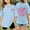 Light Blue, variant on Outdoor Girls Tops and Tees Age 3-14 Comfortable Short Sleeve Round Neck Sportswear for Summer Activities Stylish Casual Wear for Kids