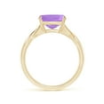 thumbnail image 2 of ANGARA Natural Claw-Set Cushion 3.1 ct Amethyst Solitaire Engagement Ring in 14K Yellow Gold for Women (Size-9mm) | February Birthstone, Anniversary, Jewelry Gift for Women | Natural Amethyst Ring, 2 of 8