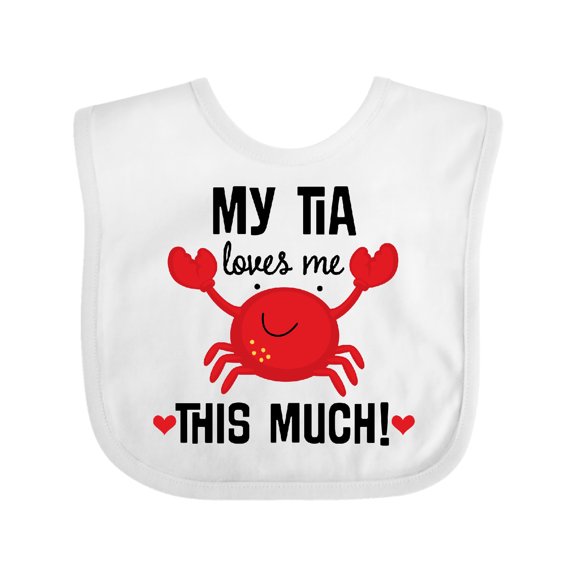 Inktastic My Tia Loves Me Nephew Boys or Girls Baby Bib