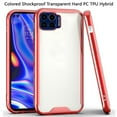 thumbnail image 5 of For Samsung Galaxy S22 Plus Colored Shockproof Transparent Hard PC + Rubber TPU Hybrid Bumper Shell Slim Protective Cover ,Xpm Phone Case [Clear / Red], 5 of 6