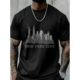 thumbnail image 6 of Men's T-Shirt NEW YORK Short Sleeve Casual Tee Classic Crew Neck T-Shirt for Men, XL, 6 of 6