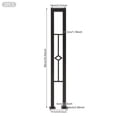thumbnail image 3 of ToppiJoy 2Pcs U-Shaped Stair Handrail, Wrought Iron Hand Rails for Outdoor & Indoor Steps, Non-Slip Safety Support Poles for Porch Deck Loft(Black, Diamond), 3 of 11