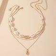 thumbnail image 7 of SmartBy 3Pcs/Set Beaded Seashell Necklace Boho Style Lightweight Layered Shell Necklace Ocean Jewelry Accessory Gift, 7 of 7