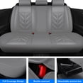 thumbnail image 4 of Car Seat Covers for Nissan Altima LEAF Murano Rogue, Wear-resistant Pu Leather Auto Cushion Protector, 5-Seats Front Rear Seat Full Set Gray, 4 of 14