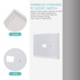thumbnail image 2 of 2pcs Outlet US Fall Placas de pared Cubierta de salida de PC Material de dispositivo Montaje, 2 of 6