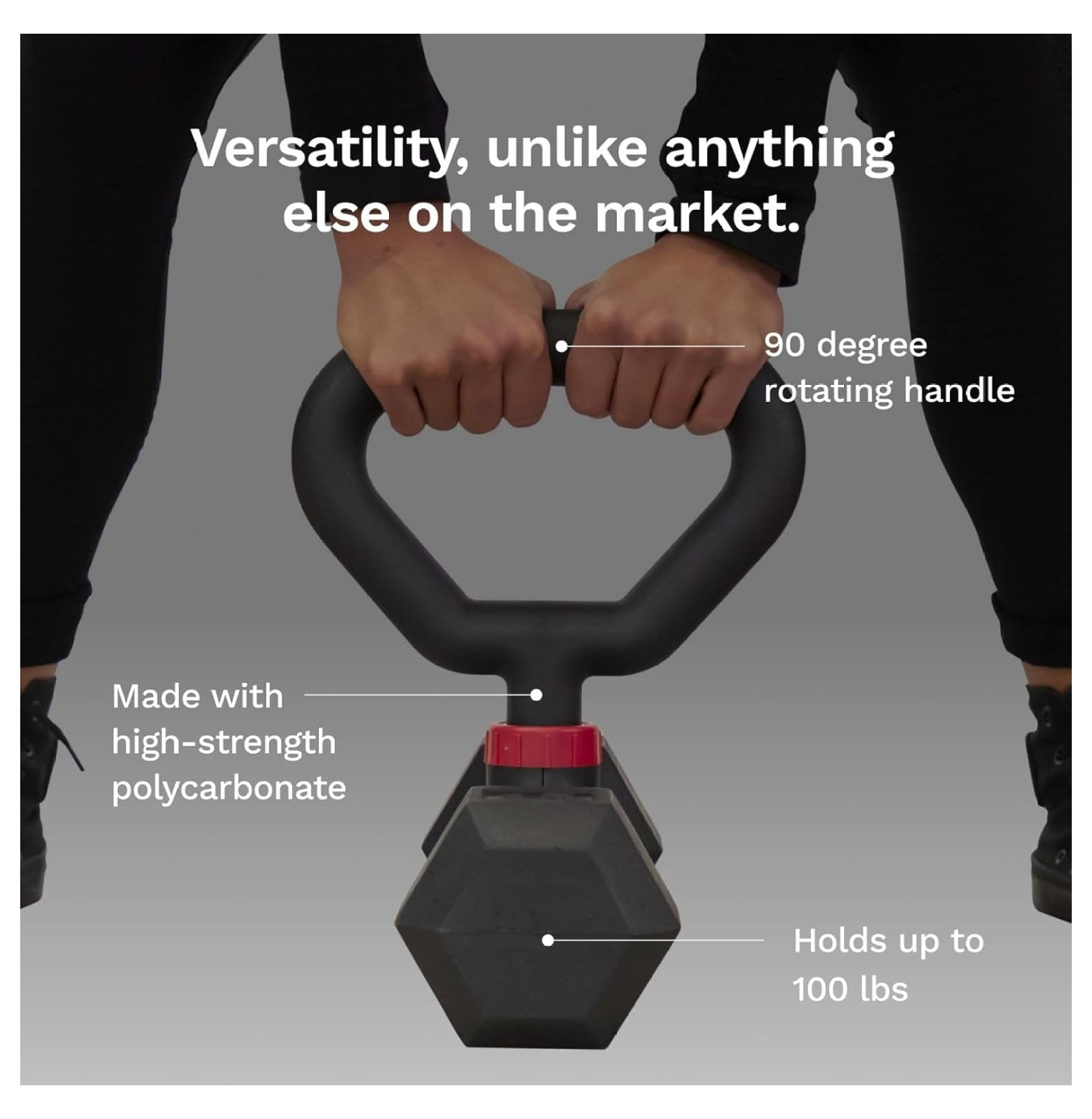 Hyperbell Dumbbell Converter - Convert Dumbbells to Set and Kettlebell for Home Fitness - Adjustable & Up to 200 lb Capacity Weight for Weight Lifting