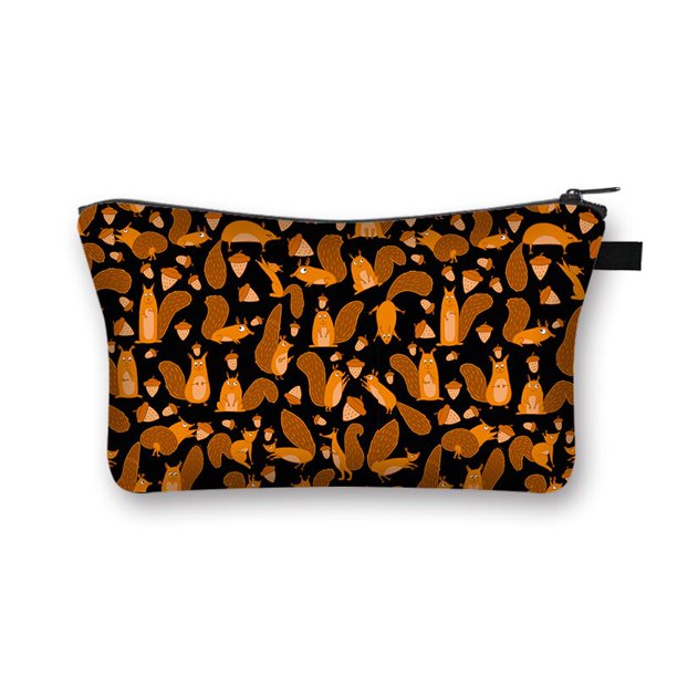 Estuche de cosméticos para mujer, bolsa de maquillaje Retro a rayas de búho, bonito hurones, organizador de belleza, bolsa de viaje, neceser de aseo LIUWENJING unisex
