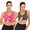 Red+Gray, variant on DODOING Women's Yoga Sports Bras Training Stretch Tank Top High Impact Padded Bra Front Zipper Closure